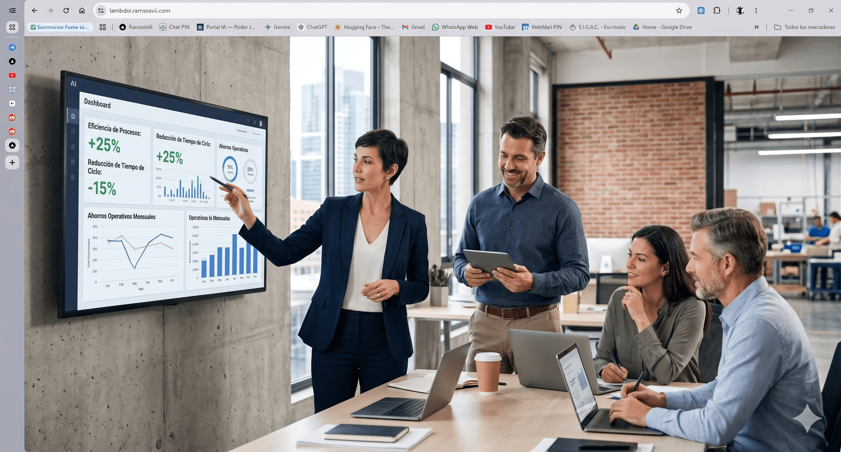 Ambiente de trabajo con inteligencia artificial aplicada a procesos de negocio